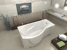 Акриловая ванна Bas Капри В 00015 170х95 L , изображение 4