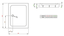 Поддон для душа Radaway Laros D80x90 , изображение 2