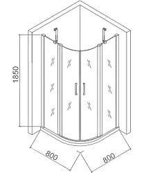 Фото Душевой уголок Good Door Pandora R-80-T-CH