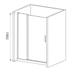 Фото Душевая дверь в нишу Good Door Pandora WTW-140-T-CH