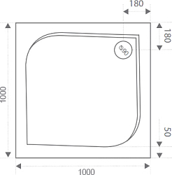 Фото Поддон для душа Good Door Квадро 100x100