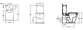 Фото Унитаз-компакт Ideal Standard Connect AquaBlade E042901 без бачка и сиденья