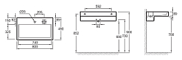 Раковина Jacob Delafon Terrace EXD112 80 см , изображение 7