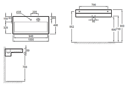 Раковина Jacob Delafon Terrace EXC112 100 см , изображение 4