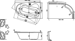 Акриловая ванна Ravak Rosa 160x95 L , изображение 8