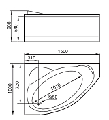Изображение Акриловая ванна Gemy G9009 B L 150х100 Акриловая ванна Gemy G9009 B L 150х100 , изображение 4