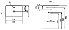 Изображение Раковина Ideal Standard Strada K077801 60 см Раковина Ideal Standard Strada K077801 60 см , изображение 6