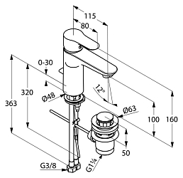 Фото Смеситель Kludi Objekta 322600575 для раковины