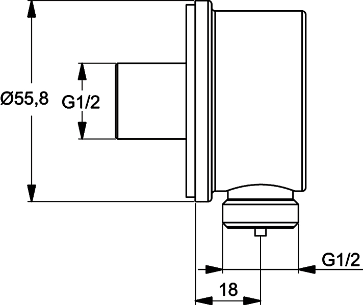 Шланговое подключение Ideal Standard IdealRain B9448AA , изображение 2