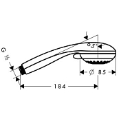 Изображение Душевая лейка Hansgrohe Crometta 28563000 Душевая лейка Hansgrohe Crometta 28563000 , изображение 3