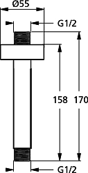 Фото Кронштейн для верхнего душа Ideal Standard IdealRain B9446AA