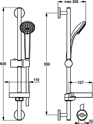 Фото Душевой гарнитур Ideal Standard IdealRain B9503AA
