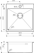 Мойка кухонная Omoikiri Akisame 51-LG светлое золото , изображение 2