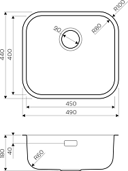 Фото Мойка кухонная Omoikiri Omi 49-U-AB латунь