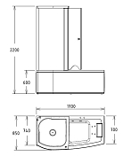 Изображение Акриловая ванна Gemy G8040 B L 170х85 Акриловая ванна Gemy G8040 B L 170х85 , изображение 5