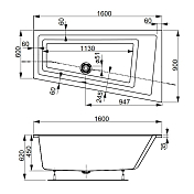 Изображение Акриловая ванна Vagnerplast Cavallo Offset 160х90 L Акриловая ванна Vagnerplast Cavallo Offset 160х90 L , изображение 8