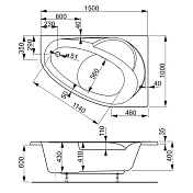 Изображение Акриловая ванна Vagnerplast Flora 150х100 R Акриловая ванна Vagnerplast Flora 150х100 R , изображение 7