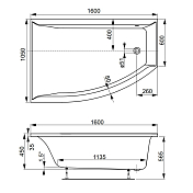 Акриловая ванна Vagnerplast Veronela Offset 160х105 L , изображение 8