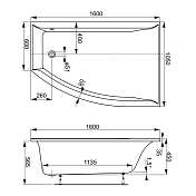 Акриловая ванна Vagnerplast Veronela Offset 160х105 R , изображение 8