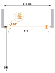 Фото Душевая дверь в нишу Cezares Eco O-B-1-65-C-Cr