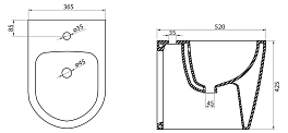 Изображение Биде напольное BelBagno Marino BB105B Биде напольное BelBagno Marino BB105B , изображение 7