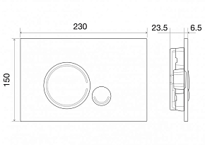 Фото Кнопка смыва BelBagno Sfera BB014-SR-BIANCO белый