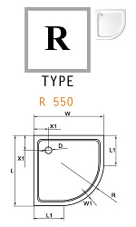 Фото Поддон для душа Cezares TRAY-A-R-100-550-15-W0