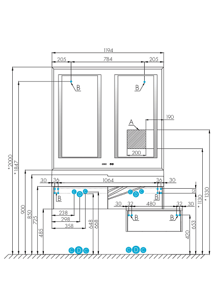 Зеркало Aquaton Сакура 120 1A249702SKW80 , изображение 3