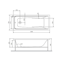 Фото Каркас для ванны AM.PM Gem 150х70 W90A-150-070W-R