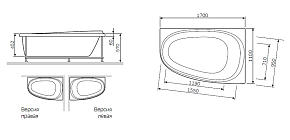 Фото Каркас для ванны AM.PM Like 170х110 L W80A-170L110W-R