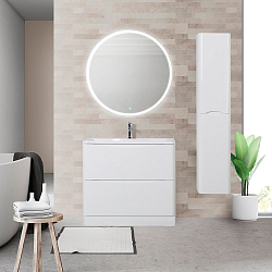 Фото Тумба под раковину BelBagno Acqua 80 напольная, bianco lucido