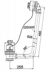 Фото Слив-перелив для ванны BelBagno BB567-OVF-CRM хром