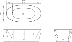Фото Акриловая ванна BelBagno BB403-1700-850 170х85