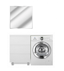 Фото Тумба с раковиной Эстет Dallas Luxe 100 L белая 3 ящика