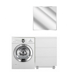 Фото Тумба с раковиной Эстет Dallas Luxe 100 R белая 3 ящика