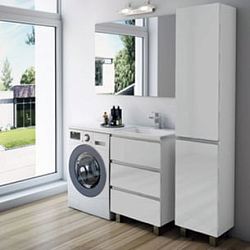 Фото Тумба с раковиной Эстет Dallas Luxe 115 R белая 3 ящика
