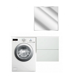 Фото Тумба с раковиной Эстет Dallas Luxe 115 R белая подвесная 2 ящика