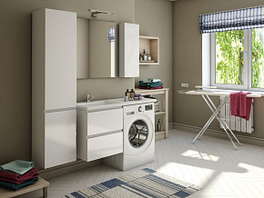 Фото Тумба с раковиной Эстет Dallas Luxe 120 L белая подвесная 2 ящика