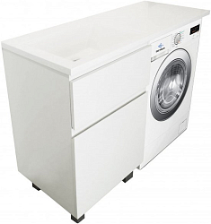 Фото Тумба с раковиной Эстет Dallas Luxe 130 L белая