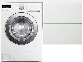 Фото Тумба с раковиной Эстет Dallas Luxe 130 R белая подвесная 2 ящика
