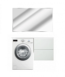 Фото Тумба с раковиной Эстет Dallas Luxe 140 R белая подвесная 2 ящика