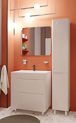 Фото Тумба с раковиной Эстет Kare Luxe 80 белая