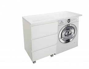 Фото Тумба с раковиной Эстет Dallas Luxe 150 L белая 3 ящика