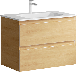 Фото Тумба с раковиной Aqwella 5 stars Accent 75 дуб золотой