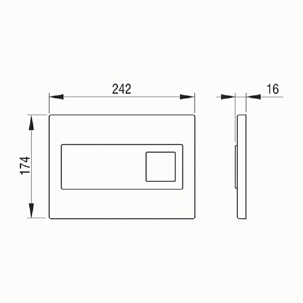 Кнопка смыва Pestan Fluenta Diamond 40006365 белая , изображение 2