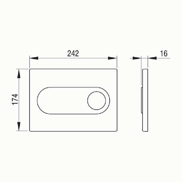 Кнопка смыва Pestan Fluenta Onix 40006363 белая , изображение 2