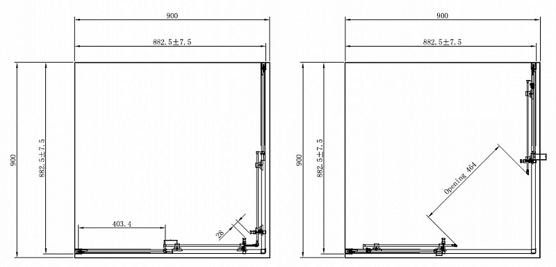 Душевой уголок Azario Seattle AZ131SA9090195 , изображение 4
