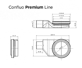 Фото Душевой лоток Pestan Confluo Premium Line 950