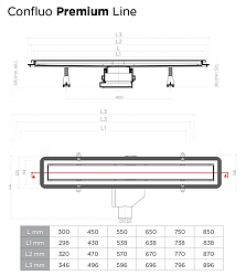 Фото Душевой лоток Pestan Confluo Premium Line 850 белое стекло/сталь