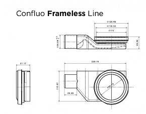 Фото Душевой лоток Pestan Confluo Frameless Line 550 белое стекло